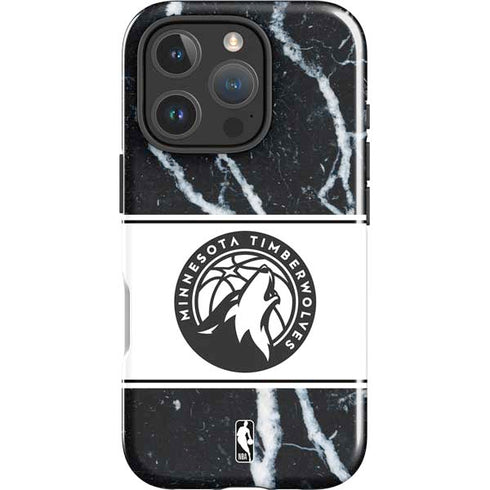 NBA Minnesota Timberwolves Marble iPhone 16 Pro Impact Case
